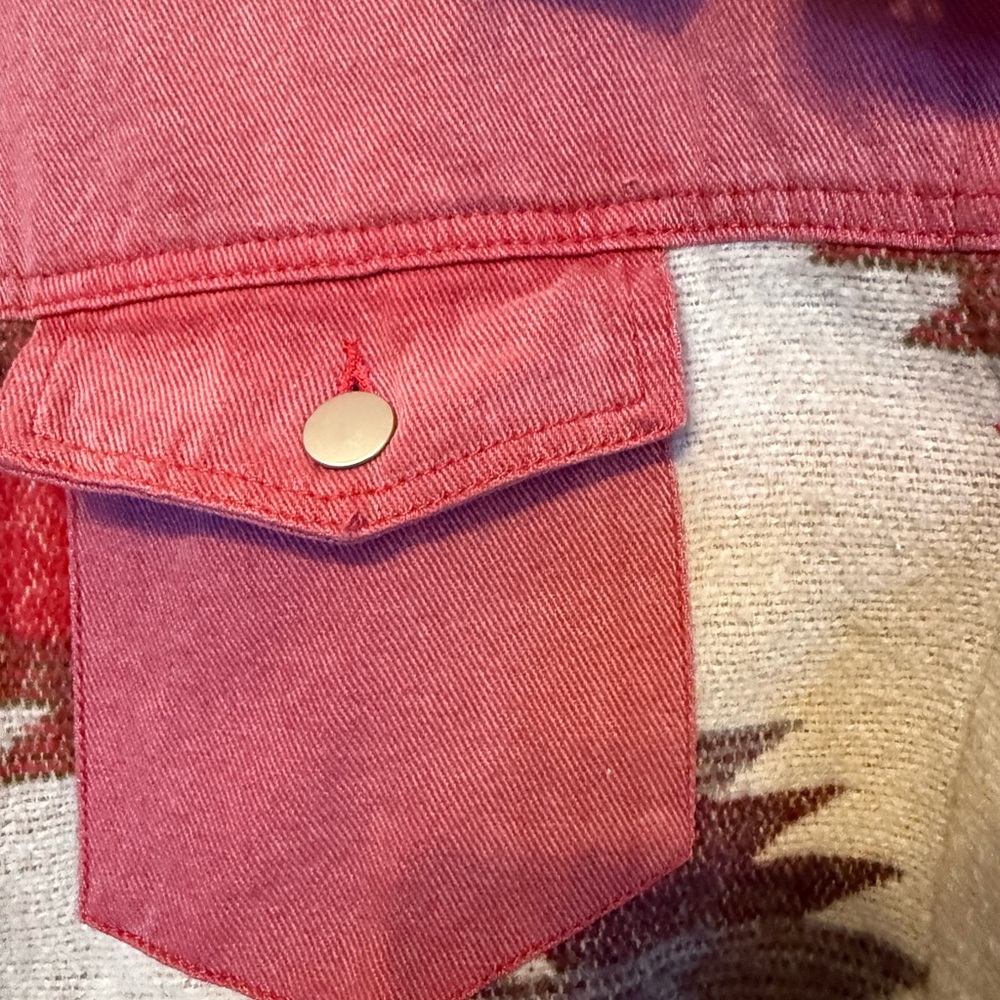 Southwestern Pattern Cropped Jacket MEDIUM modern fit - Picture 11 of 13
